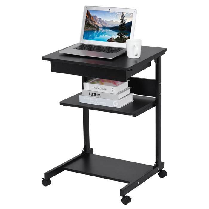 ihometea Mobile Compact Computer Desk Cart| Wayfair